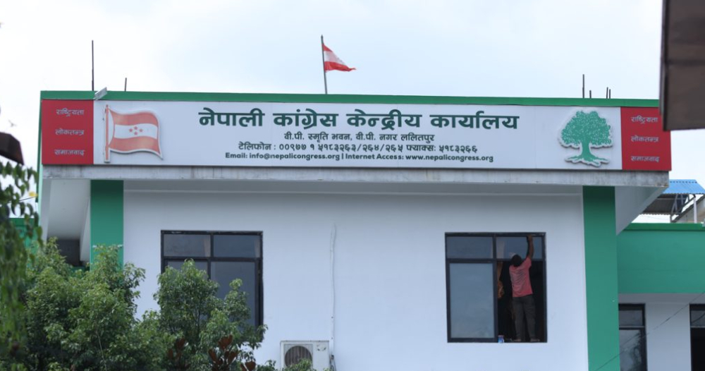 कांग्रेस कार्यालय सानेपामा ढुंगामुढा