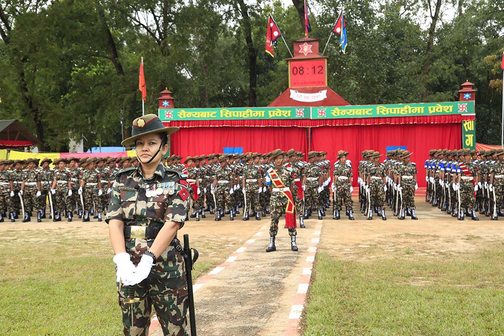 नयाँ भर्ना भएका सेनाको आधार तालिम सम्पन्न