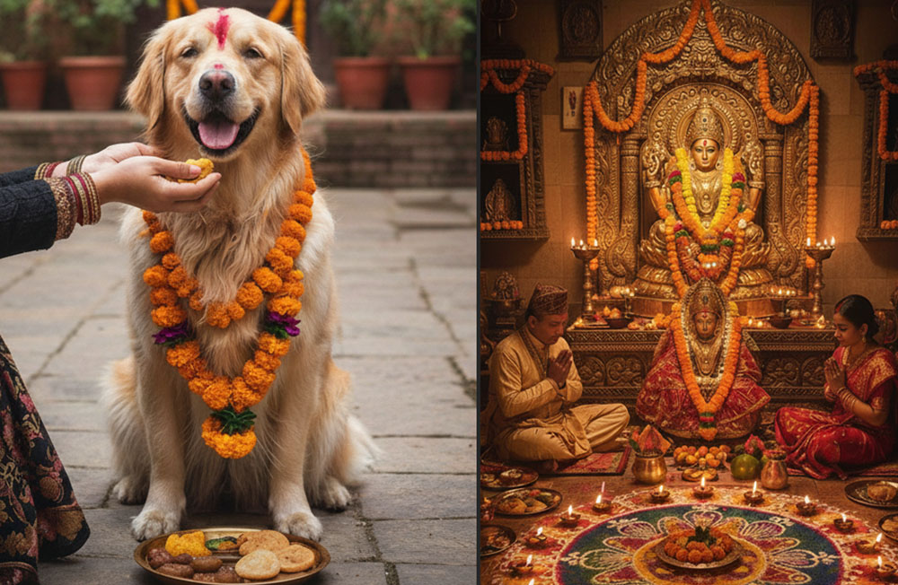 आज कुकुरतिहार र लक्ष्मीपूजा मनाइदै