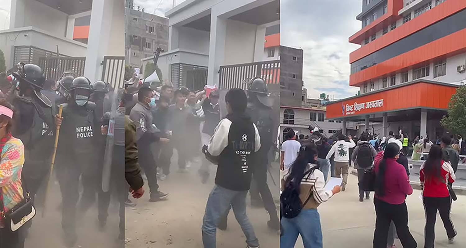 किष्ट अस्पताल तनावग्रस्त, सुत्केरीको मृत्युपछि आफन्तको ढुंगामुडा किष्ट अस्पताल तनावग्रस्त, सुत्केरीको मृत्युपछि आफन्तको ढुंगामुडा