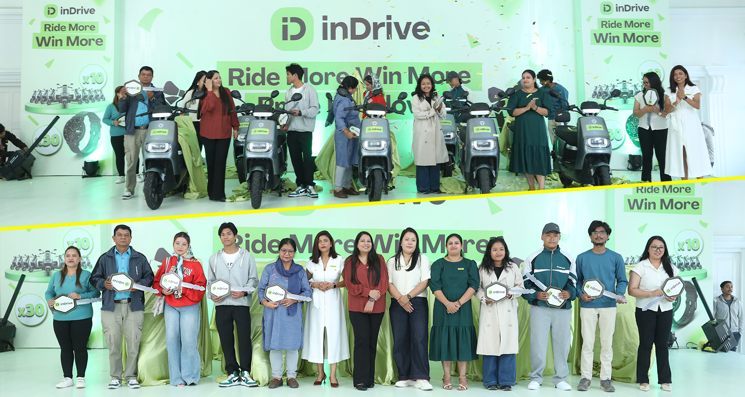 इनड्राइभमा यात्रा गर्ने १० जनाले इलेक्ट्रिक स्कुटर र ३० जनाले स्मार्टवाच जिते इनड्राइभमा यात्रा गर्ने १० जनाले इलेक्ट्रिक स्कुटर र ३० जनाले स्मार्टवाच जिते