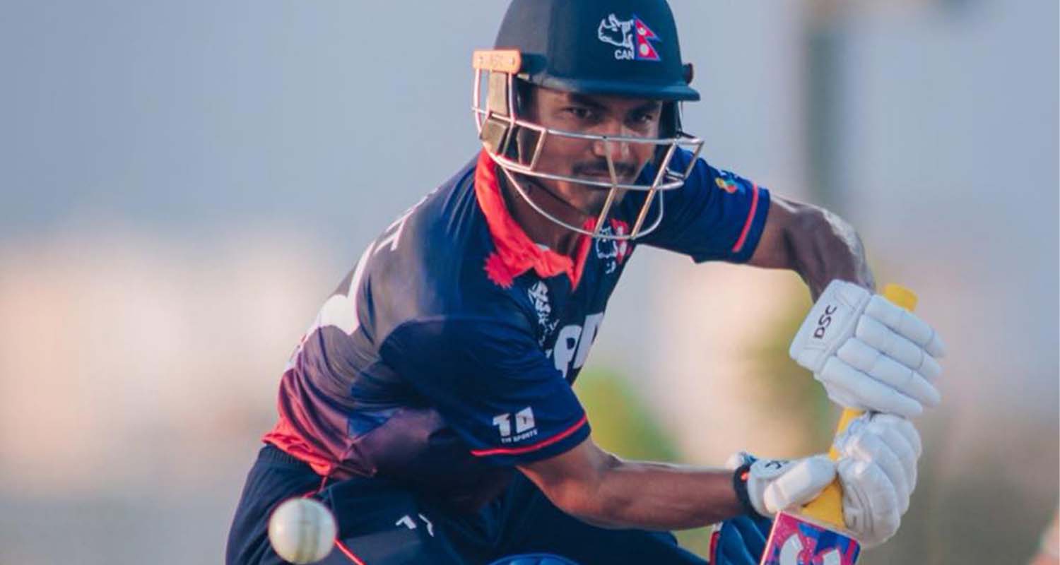 युएईविरुद्ध कप्तान रोहित पौडेलको अर्धशतक