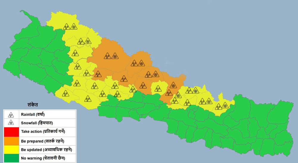 यस्तो छ २४ घण्टाको मौसम पूर्वानुमान यस्तो छ २४ घण्टाको मौसम पूर्वानुमान