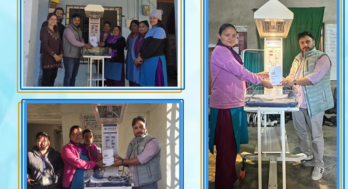 ज्योति विकास बैंकद्वारा दुर्गम क्षेत्रका स्वास्थ्य चौकीहरूलाई बेबी वार्मर प्रदान