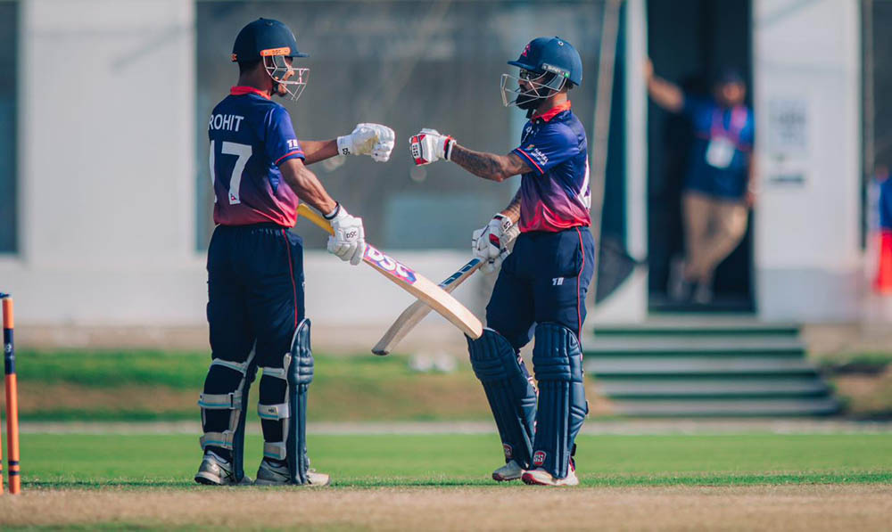 नेपालले अमेरिकालाई दियो २७२ रनको लक्ष्य नेपालले अमेरिकालाई दियो २७२ रनको लक्ष्य