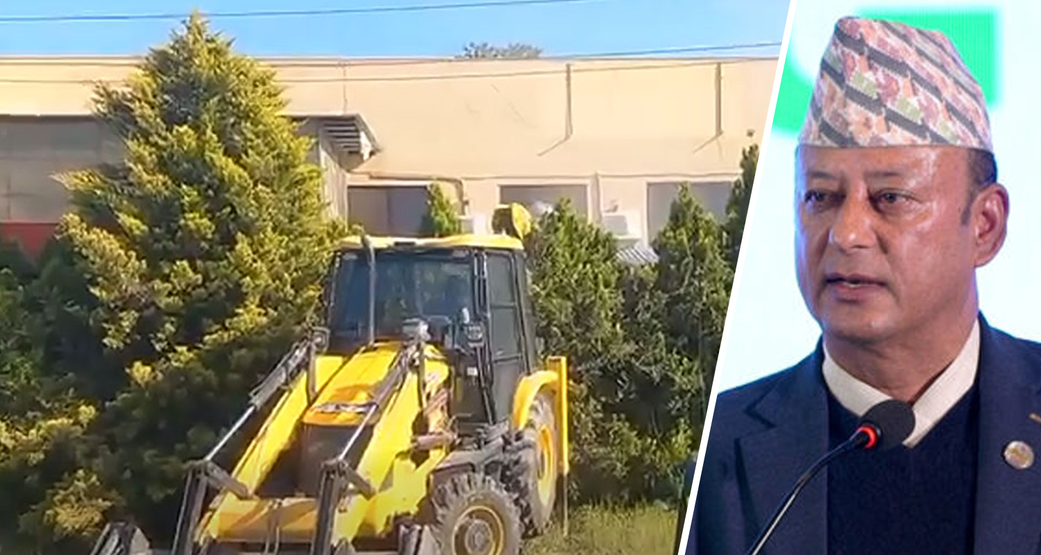 पूर्वमन्त्री दीपक खड्काले स्काउटको जग्गामा बनाएको संरचनामा महानगरले चलायो डोजर