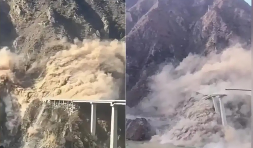 चीनको सिचुआन प्रान्तमा निर्माणको केहि महिनामै भत्कियो होङची पुल