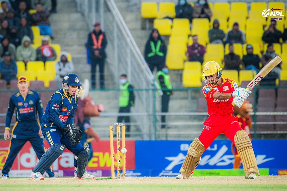 एनपीएल दोस्रो क्वालिफायर: लुम्बिनीले विराटनगर किंग्सलाई दियो १३५ रनको लक्ष्य