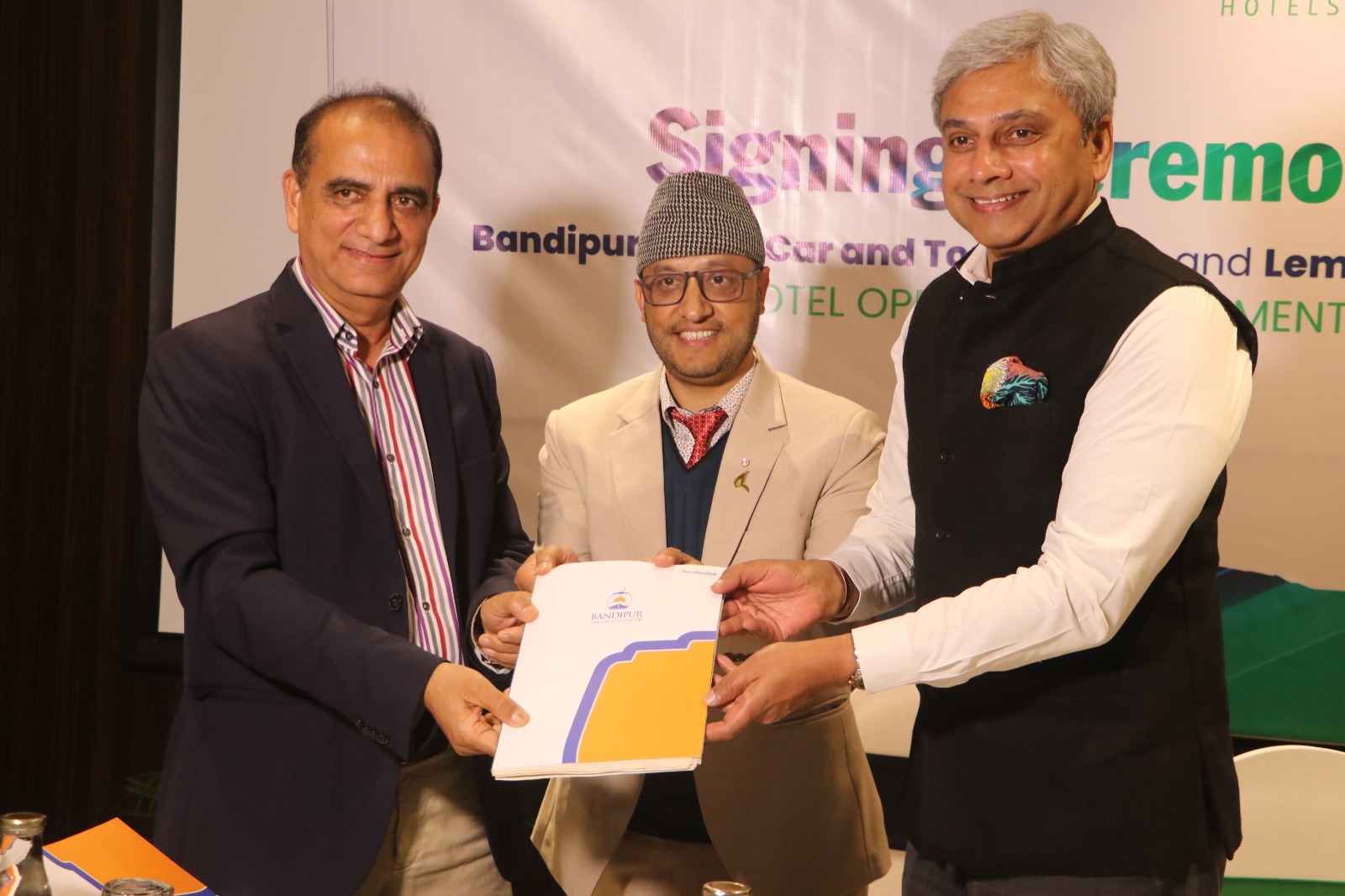 बन्दीपुर केवलकार एण्ड टुरिजम र लेमन ट्री होटल्सबीच फ्रेन्चाइजी सम्झौता