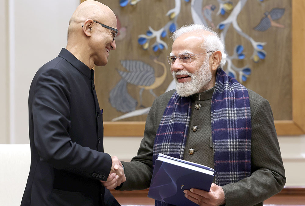 माइक्रोसफ्टले भारतमा १७.५ बिलियन डलर लगानी गर्ने घोषणा