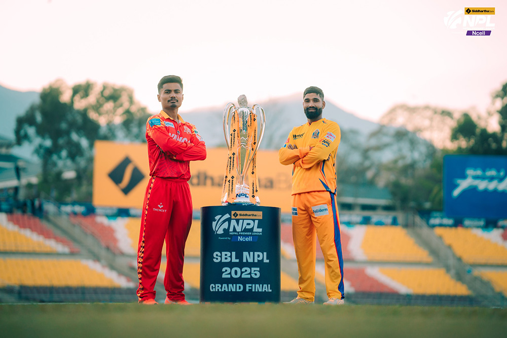 एनपीएल फाइनलमा सुदूरपश्चिमले टस जित्यो, लुम्बिनीले पहिला बलिङ गर्ने