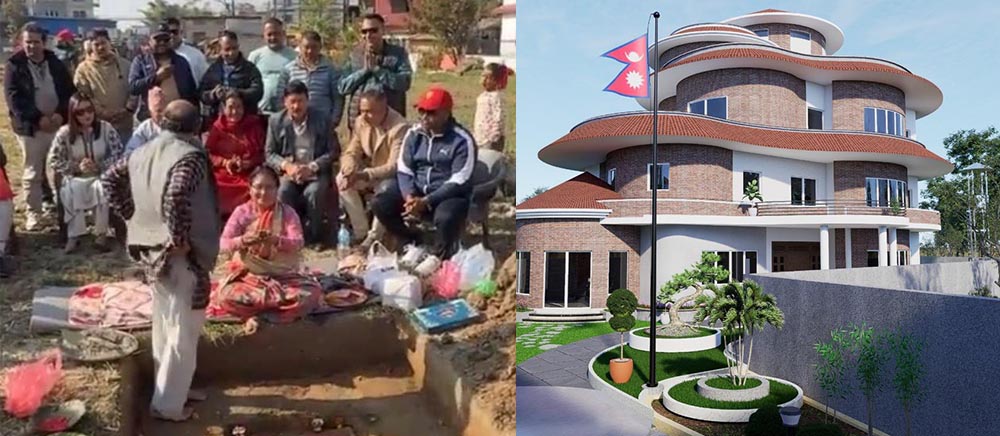 गुण्डुमा ’ओली कुटी’ को निर्माण सुरु, राधिका शाक्यले गरिन् शिलान्यास